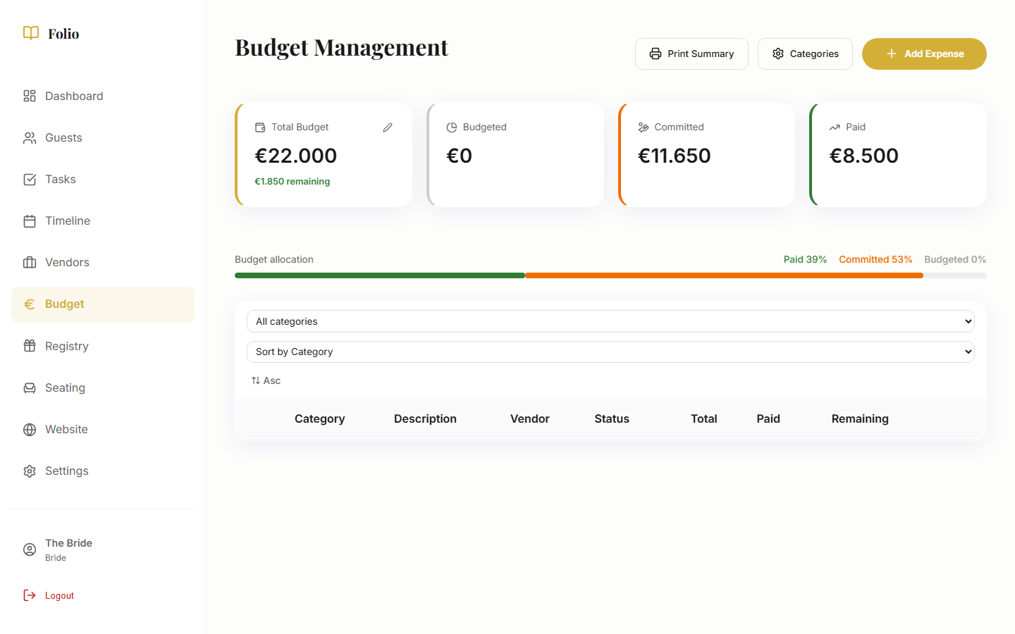 Wat kost een bruiloft in 2026? Echte bedragen — Folio